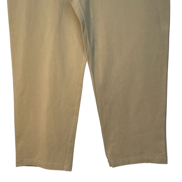 LL Bean Perfect Fit Pants Womens Medium Regular Khaki Tan Cotton Stretch 287678 - Picture 3 of 12